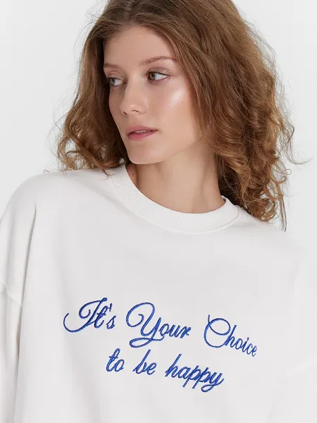 Изображение товара Свитшот Mark Formelle 122813/1 (р.164/170-104-110, белый/534-D вышивка)