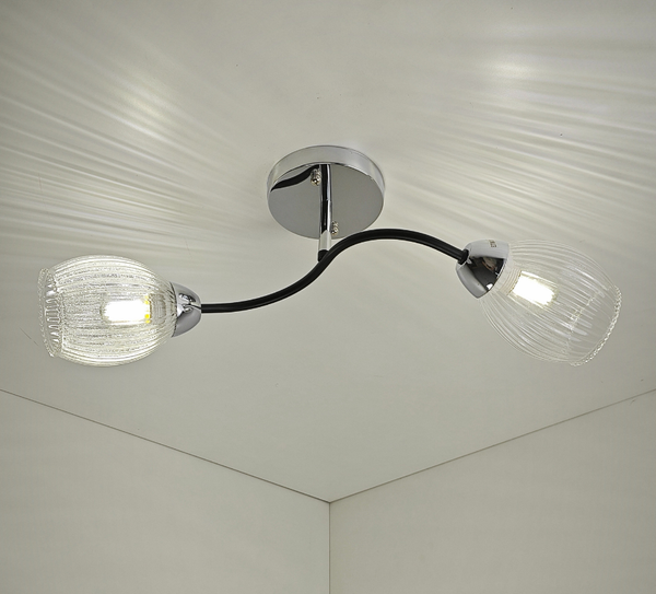 Изображение товара Потолочный светильник Mirastyle BL-7625/2 CR+BK