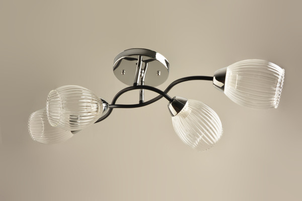 Изображение товара Потолочный светильник Mirastyle BL-7625/4 CR+BK