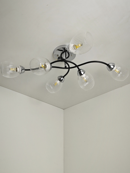 Изображение товара Потолочный светильник Mirastyle BL-7625/6 CR+BK