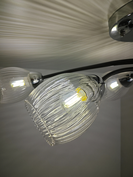 Изображение товара Потолочный светильник Mirastyle BL-7625/6 CR+BK