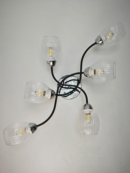 Изображение товара Потолочный светильник Mirastyle BL-7625/6 CR+BK