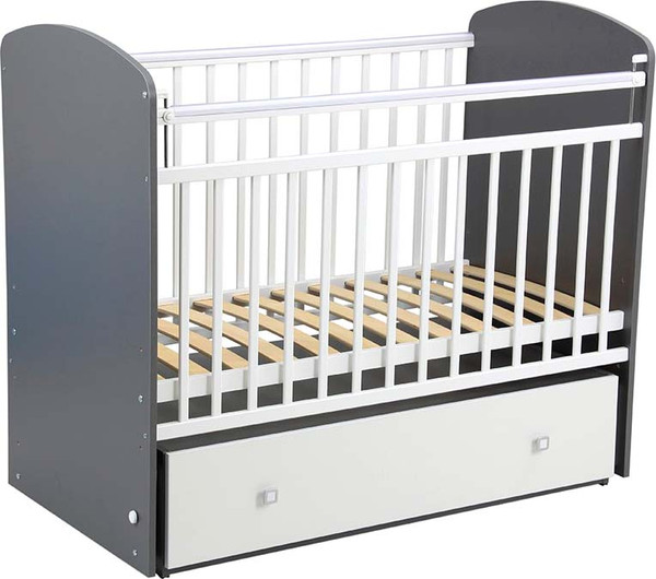 Изображение товара Детская кроватка Фея 750 / 0002551.176 (графит/белый)