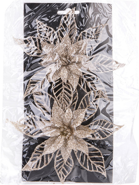 Изображение товара Набор елочных игрушек Волшебная страна Рождественская звезда / 108567 (2шт, золото)