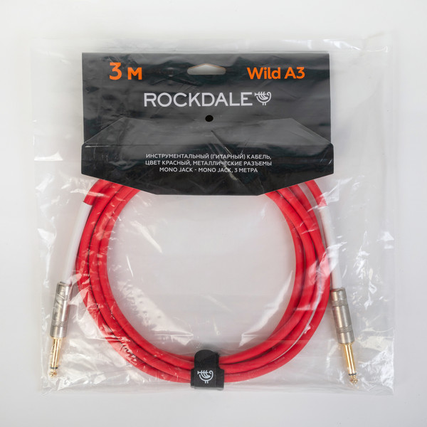 Изображение товара Кабель гитарный Rockdale Wild A3 (3м, красный)
