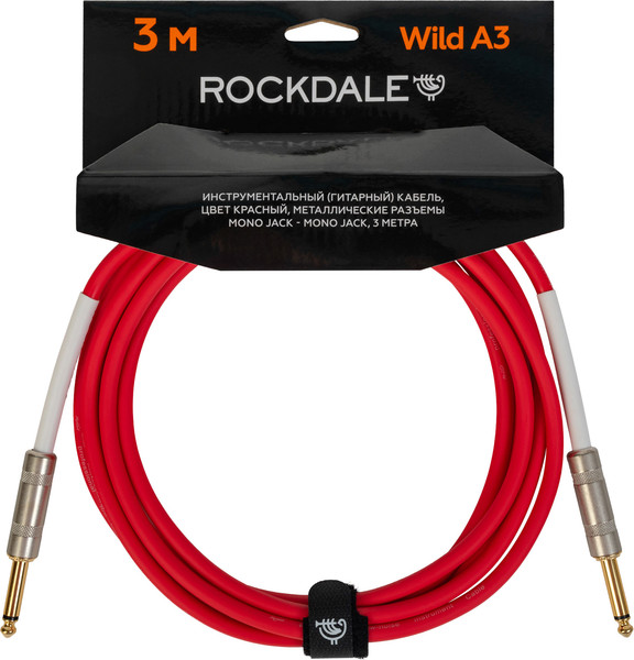 Изображение товара Кабель гитарный Rockdale Wild A3 (3м, красный)