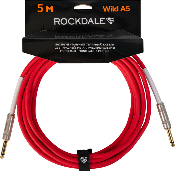Изображение товара Кабель гитарный Rockdale Wild A5 (5м, красный)