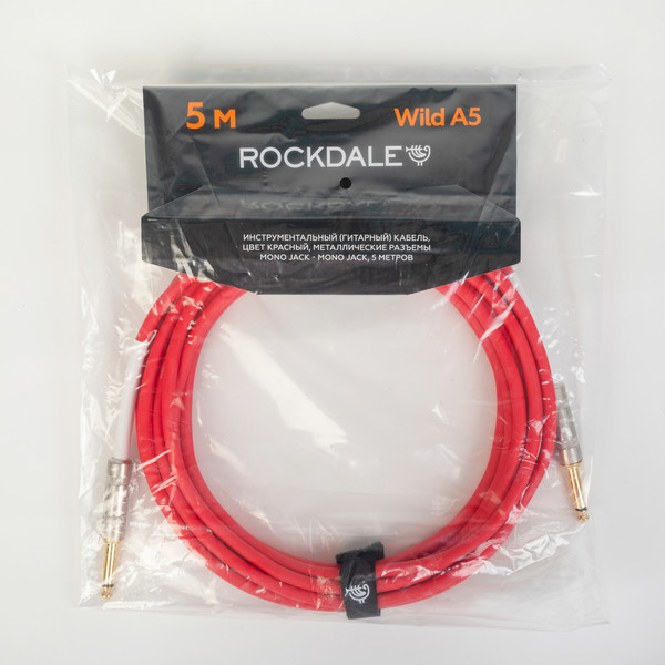 Изображение товара Кабель гитарный Rockdale Wild A5 (5м, красный)