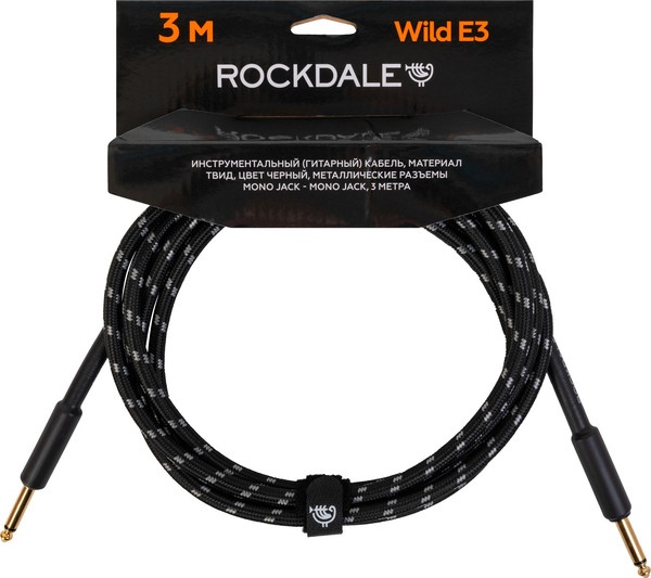 Изображение товара Кабель гитарный Rockdale Wild E3 (3м, черный)