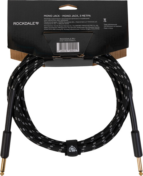 Изображение товара Кабель гитарный Rockdale Wild E3 (3м, черный)
