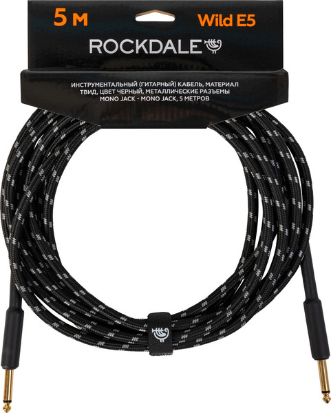 Изображение товара Кабель гитарный Rockdale Wild E5 (5м, черный)