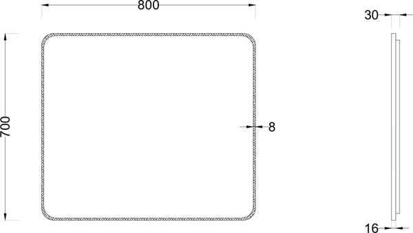 Изображение товара Зеркало Roxen Simon 510205-80B