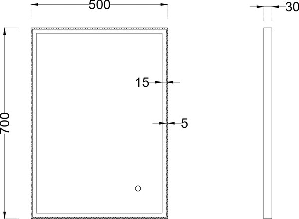Изображение товара Зеркало Roxen Sigma 510210-50GM