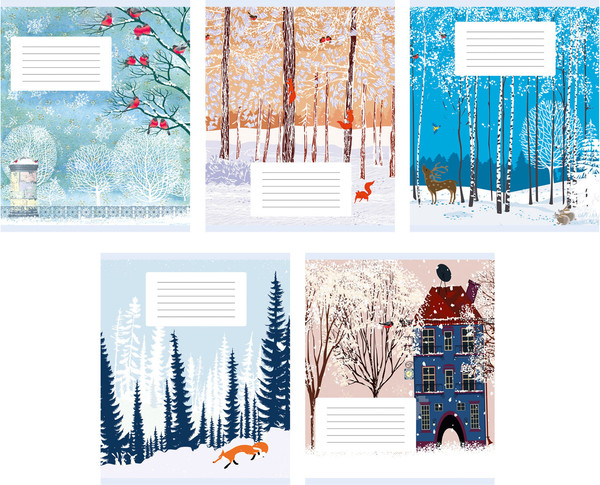 Изображение товара Тетрадь Listoff Зимний пейзаж / ТЛ248900