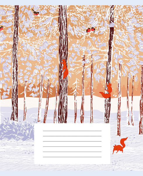 Изображение товара Тетрадь Listoff Зимний пейзаж / ТЛ248900