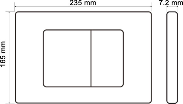 Изображение товара Кнопка для инсталляции Oliveeka 011-MB (черный матовый)