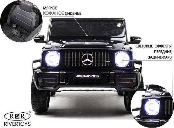 Изображение товара Детский автомобиль RiverToys Mercedes-Benz G63 / T999TT (черный глянец)