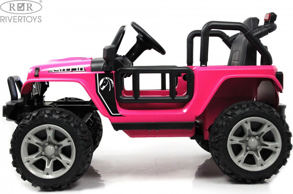 Изображение товара Детский автомобиль RiverToys T222TT 4WD (розовый)