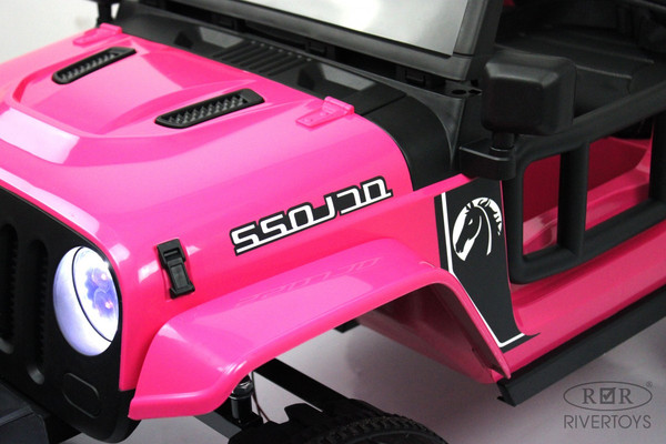 Изображение товара Детский автомобиль RiverToys T222TT 4WD (розовый)