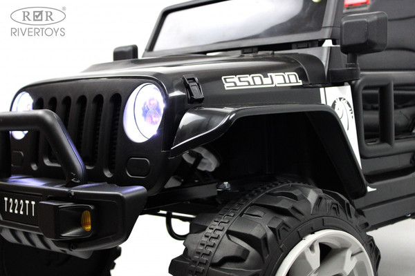 Изображение товара Детский автомобиль RiverToys T222TT 4WD (черный)