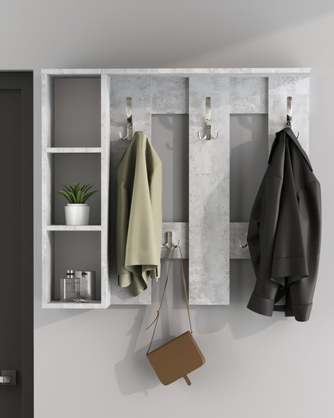 Изображение товара Вешалка для одежды Артём-Мебель СН-100.43 (бетон спаркс лайт)