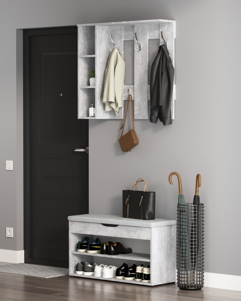 Изображение товара Вешалка для одежды Артём-Мебель СН-100.43 (бетон спаркс лайт)