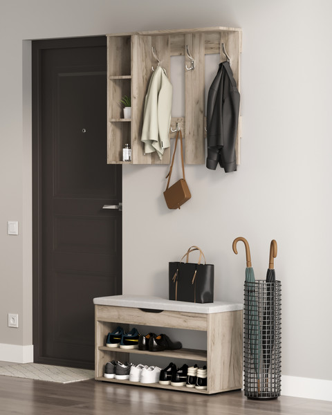 Изображение товара Вешалка для одежды Артём-Мебель СН-100.43 (дуб крафт серый)