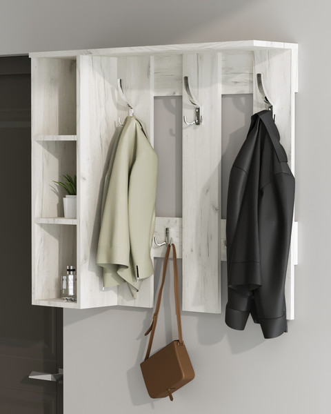 Изображение товара Вешалка для одежды Артём-Мебель СН-100.43 (дуб крафт белый)