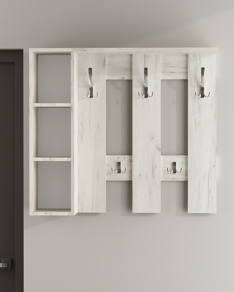 Изображение товара Вешалка для одежды Артём-Мебель СН-100.43 (дуб крафт белый)