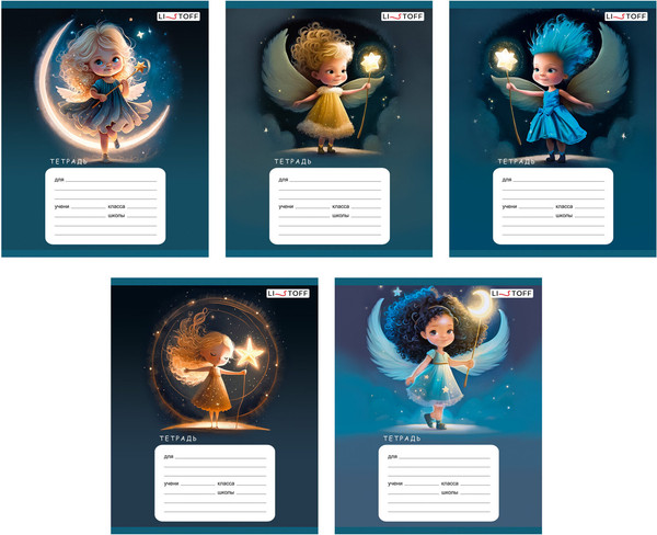 Изображение товара Тетрадь Listoff Девочки-звездочки / ТЛБ128877