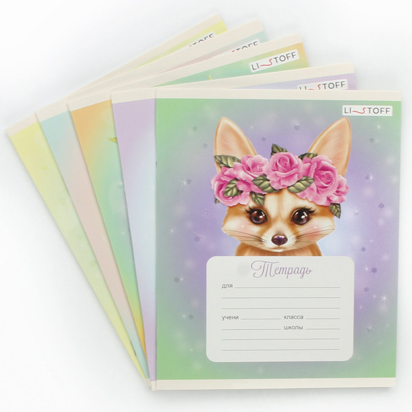 Изображение товара Тетрадь Listoff Милые зверята / ТЛБ128876