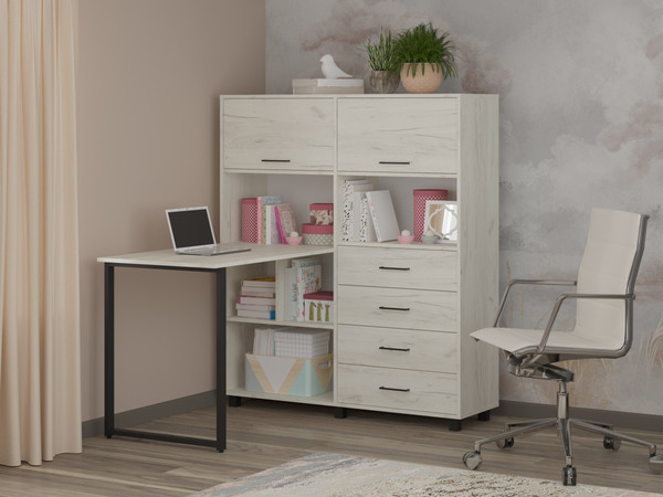 Изображение товара Письменный стол Премиум Персона-13 (дуб крафт белый)