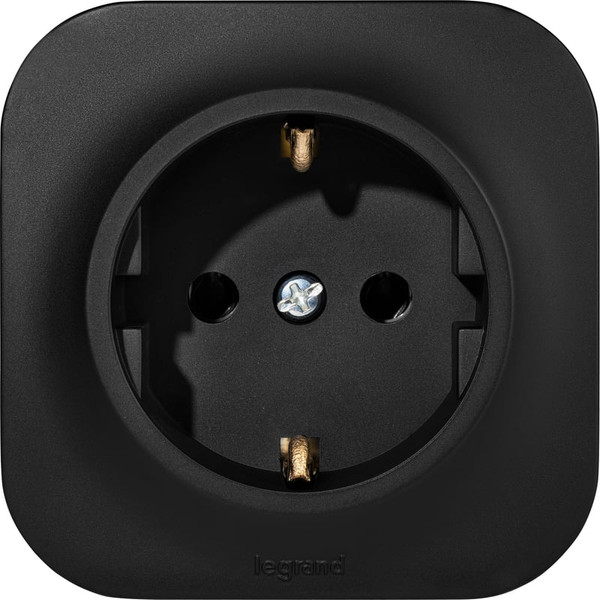 Изображение товара Розетка Legrand Quteo 782472 (черный матовый)