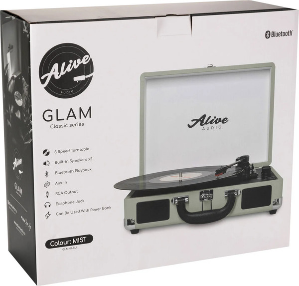 Изображение товара Проигрыватель виниловых пластинок Alive Audio Glam Mist c Bluetooth / GLM-01-MS