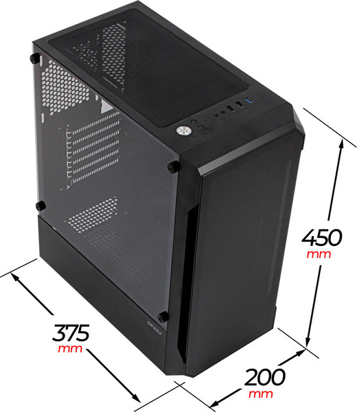 Изображение товара Корпус для компьютера Ginzzu CL120 (черный)