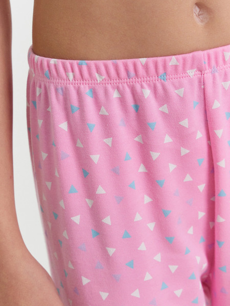 Изображение товара Пижама детская Mark Formelle 567743 (р.128-64, серый меланж 4306-А/треугольники на розовом)