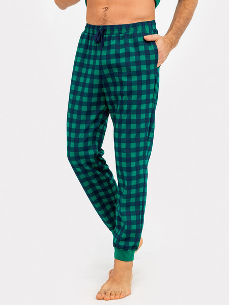 Изображение товара Комплект домашней одежды Mark Formelle 591043 (р.92-82-170/176, зеленый/сине-зеленая клетка)