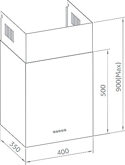 Изображение товара Вытяжка коробчатая Weissgauff Box 40 PB Inox