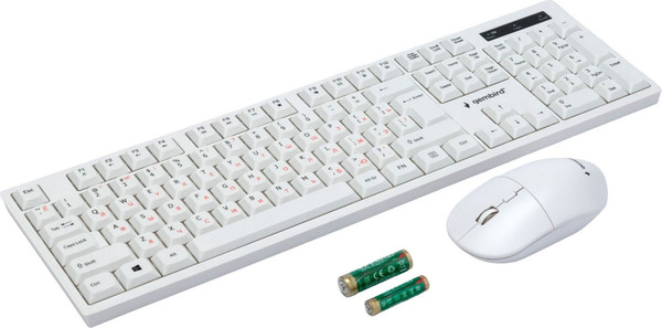 Изображение товара Комплект клавиатура и мышь Gembird KBS-6000-W (белый)