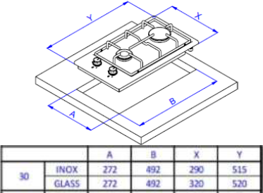 Изображение товара Газовая варочная панель Weissgauff HGG320BGRV