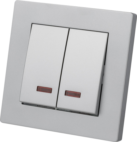 Изображение товара Выключатель TDM Сенеж SQ1816-0214 (серебристый металлик)