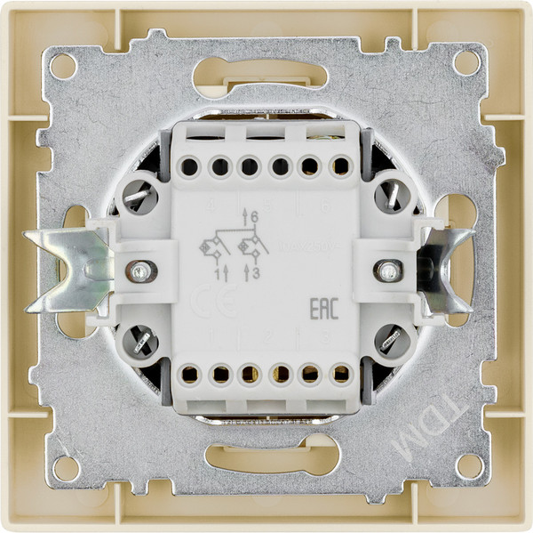 Изображение товара Выключатель TDM Сенеж SQ1816-0114 (слоновая кость)