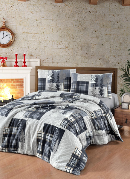 Изображение товара Комплект постельного белья DO&CO Flannel Winter / 11991 (серый)