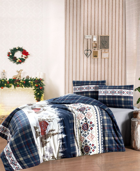 Изображение товара Комплект постельного белья DO&CO Flannel Nature / 11993 (синий)