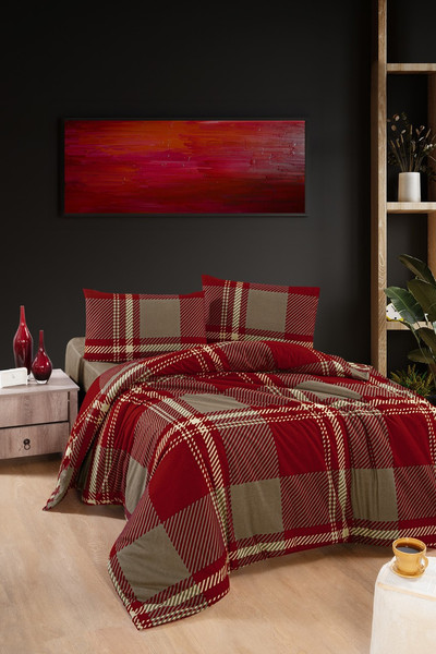 Изображение товара Комплект постельного белья DO&CO Flannel Veldor / 12275 (бордовый)