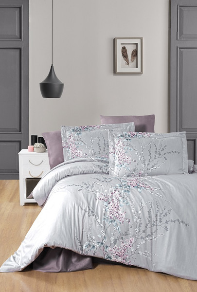 Изображение товара Комплект постельного белья DO&CO Delux Wisteria 1.5сп / 12277 (лиловый)