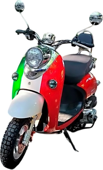 Изображение товара Скутер Vento (VMC) Retro BY49QT-2A 49 N1500 / 220911 (красный/белый/зеленый)