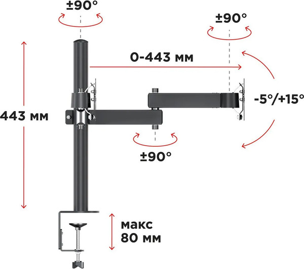 Изображение товара Кронштейн для монитора Holder MDS-SU203-B