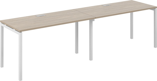 Изображение товара Комплект письменных столов Norden s-b-s 280x60x75 / SG.224.OD.44.WH (белый/дуб темный)