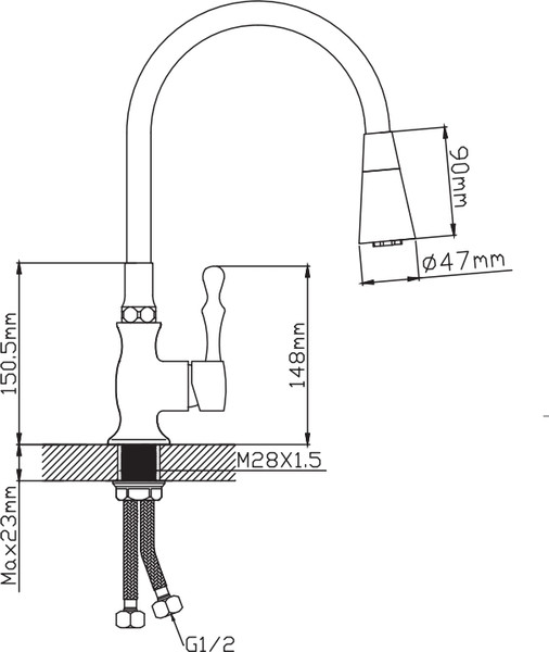 Изображение товара Смеситель Potato Р4188-6